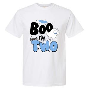 Cute Funny Halloween Boo Im Two Birthday Ghost Boy Garment-Dyed Heavyweight T-Shirt