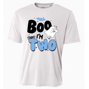 Cute Funny Halloween Boo Im Two Birthday Ghost Boy Cooling Performance Crew T-Shirt