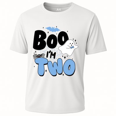 Cute Funny Halloween Boo Im Two Birthday Ghost Boy Performance Shirt