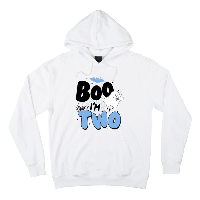 Cute Funny Halloween Boo Im Two Birthday Ghost Boy Hoodie