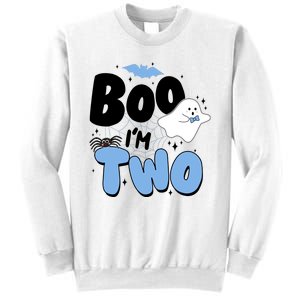 Cute Funny Halloween Boo Im Two Birthday Ghost Boy Sweatshirt