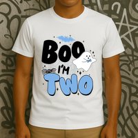 Cute Funny Halloween Boo Im Two Birthday Ghost Boy T-Shirt