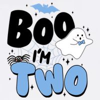 Cute Funny Halloween Boo Im Two Birthday Ghost Boy T-Shirt