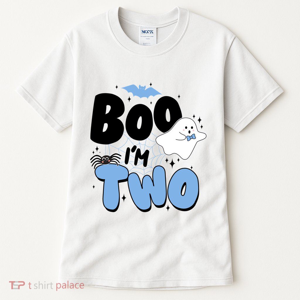 Cute Funny Halloween Boo Im Two Birthday Ghost Boy Tall T-Shirt