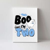 Cute Funny Halloween Boo Im Two Birthday Ghost Boy Canvas