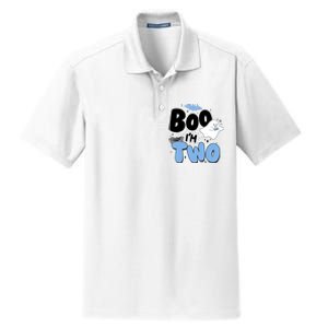 Cute Funny Halloween Boo Im Two Birthday Ghost Boy Dry Zone Grid Polo