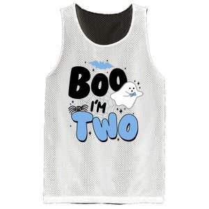 Cute Funny Halloween Boo Im Two Birthday Ghost Boy Mesh Reversible Basketball Jersey Tank