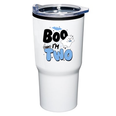 Cute Funny Halloween Boo Im Two Birthday Ghost Boy Tumbler