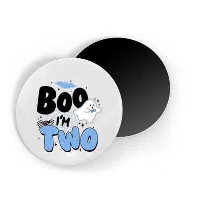 Cute Funny Halloween Boo Im Two Birthday Ghost Boy Magnet
