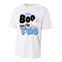 Cute Funny Halloween Boo Im Two Birthday Ghost Boy Performance Sprint T-Shirt