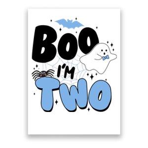 Cute Funny Halloween Boo Im Two Birthday Ghost Boy Poster