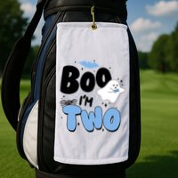 Cute Funny Halloween Boo Im Two Birthday Ghost Boy Golf Towel