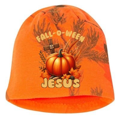 Christian Falloween Halloween Pun (Following) Jesus Cool Gift Kati - Camo Knit Beanie