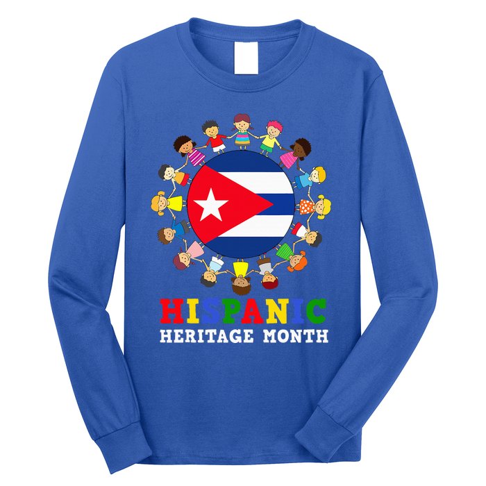 Cuban Flag Hispanic Heritage Cuba Long Sleeve Shirt