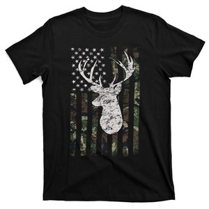 Camouflage Flag Hunter Buck Deer Hunting T-Shirt