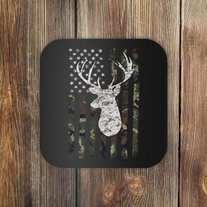 Camouflage Flag Hunter Buck Deer Hunting Coaster