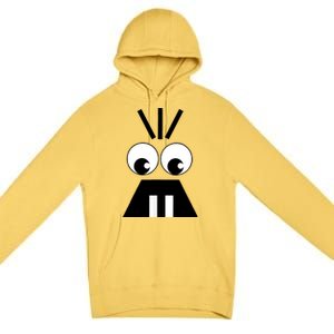 Creepy Face Halloween Carrots Costume Premium Pullover Hoodie