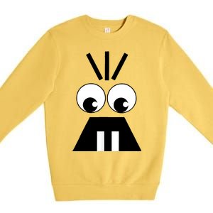 Creepy Face Halloween Carrots Costume Premium Crewneck Sweatshirt