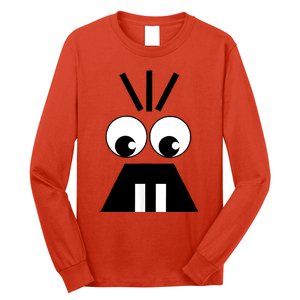 Creepy Face Halloween Carrots Costume Long Sleeve Shirt