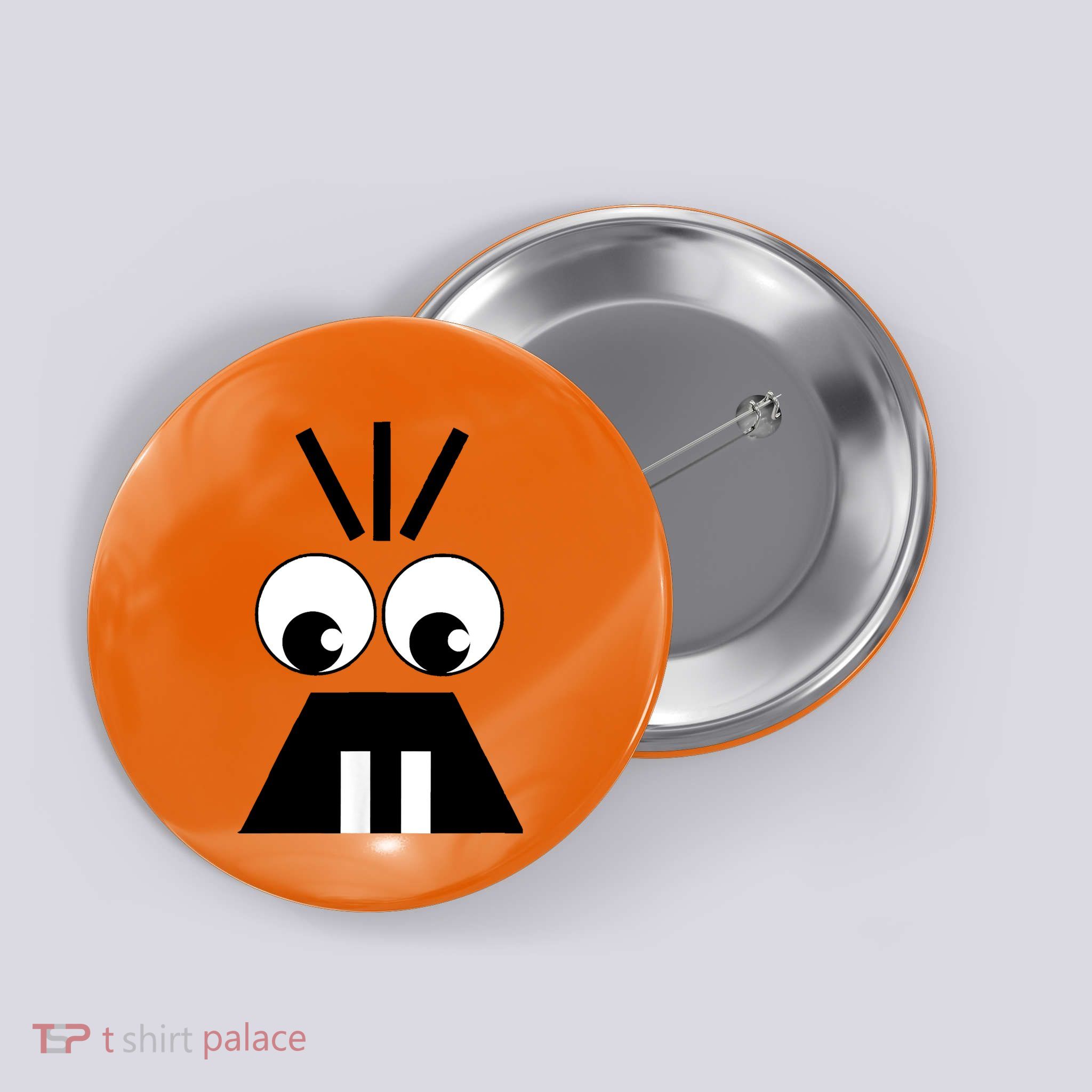 Creepy Face Halloween Carrots Costume Button