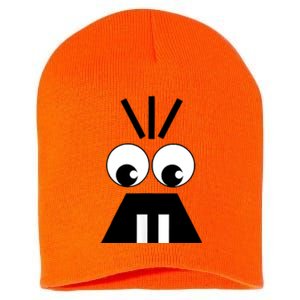 Creepy Face Halloween Carrots Costume Short Acrylic Beanie