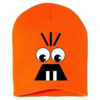 Creepy Face Halloween Carrots Costume Short Acrylic Beanie