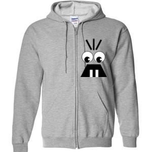 Creepy Face Halloween Carrots Costume Full Zip Hoodie