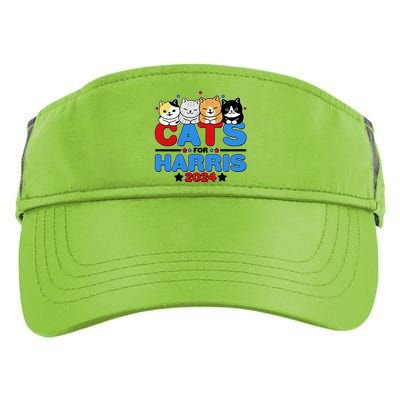 Cats For Harris Vote Kamala Harris 2024 Election Adult Drive Performance Visor