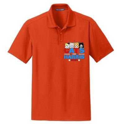 Cats For Harris Vote Kamala Harris 2024 Election Dry Zone Grid Polo