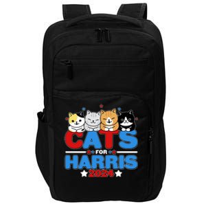 Cats For Harris Vote Kamala Harris 2024 Election Impact Tech Backpack