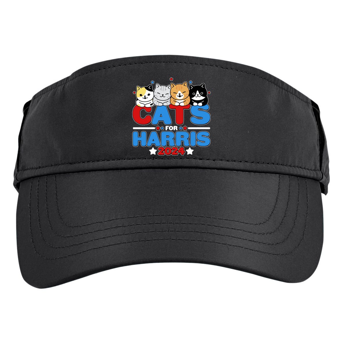 Cats For Harris Vote Kamala Harris 2024 Election Adult Drive Performance Visor