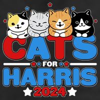 Cats For Harris Vote Kamala Harris 2024 Election Adult Drive Performance Visor