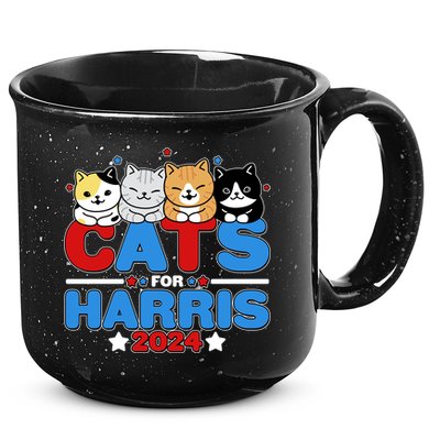Cats For Harris Vote Kamala Harris 2024 Election 15oz Campfire Ceramic Mug