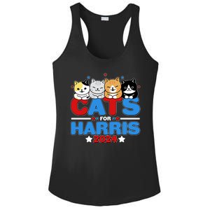 Cats For Harris Vote Kamala Harris 2024 Election Ladies PosiCharge Competitor Racerback Tank