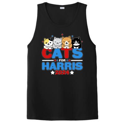 Cats For Harris Vote Kamala Harris 2024 Election PosiCharge Competitor Tank