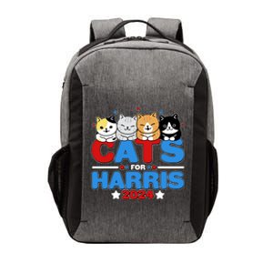 Cats For Harris Vote Kamala Harris 2024 Election Vector Backpack