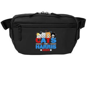 Cats For Harris Vote Kamala Harris 2024 Election Crossbody Pack