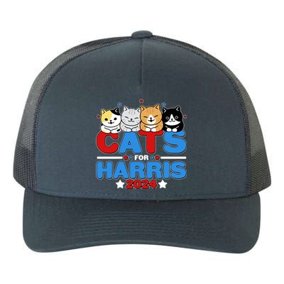 Cats For Harris Vote Kamala Harris 2024 Election Yupoong Adult 5-Panel Trucker Hat