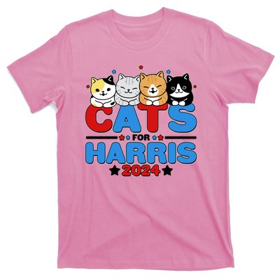 Cats For Harris Vote Kamala Harris 2024 Election T-Shirt