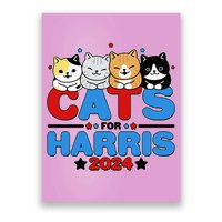 Cats For Harris Vote Kamala Harris 2024 Election Poster