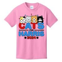 Cats For Harris Vote Kamala Harris 2024 Election Kids T-Shirt