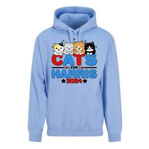 Cats For Harris Vote Kamala Harris 2024 Election Unisex Surf Hoodie