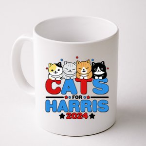 Cats For Harris Vote Kamala Harris 2024 Election Coffee Mug