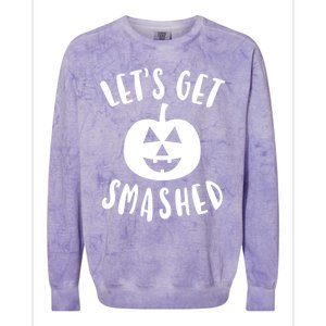 Cute Funny Halloween LetS Get Smashed Gift Colorblast Crewneck Sweatshirt