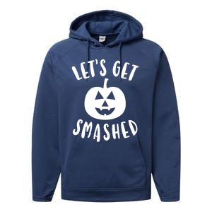 Cute Funny Halloween LetS Get Smashed Gift Performance Fleece Hoodie