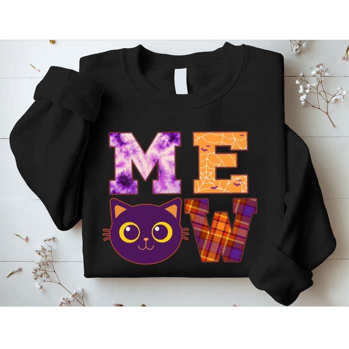 Cute Fall Halloween Cat MEOW Sweatshirt