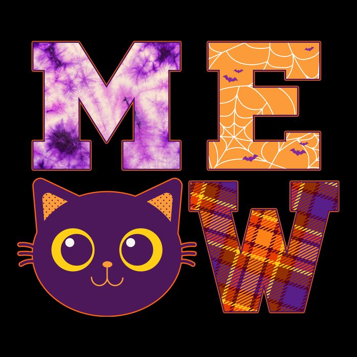 Cute Fall Halloween Cat MEOW Sweatshirt