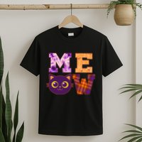Cute Fall Halloween Cat MEOW T-Shirt