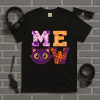 Cute Fall Halloween Cat MEOW T-Shirt