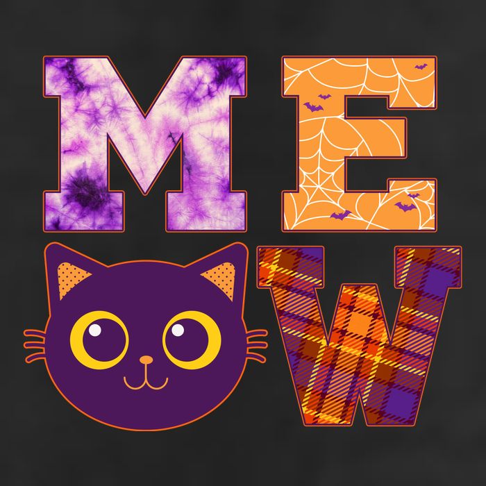 Cute Fall Halloween Cat MEOW Adult Drive Performance Visor